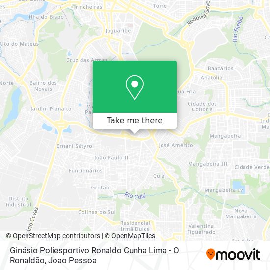 Mapa Ginásio Poliesportivo Ronaldo Cunha Lima - O Ronaldão
