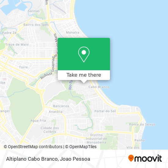 Altiplano Cabo Branco map