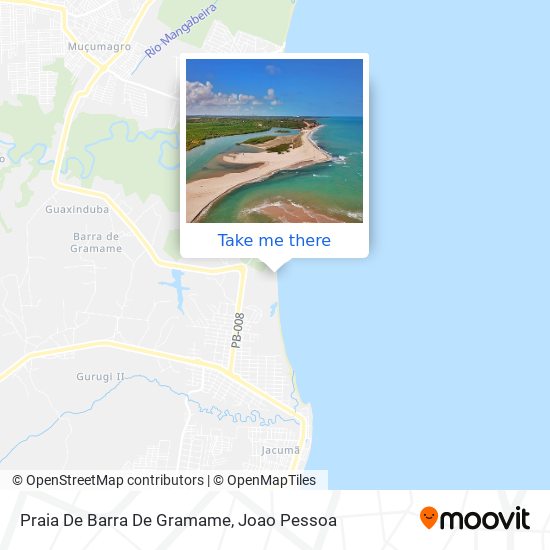 Mapa Praia De Barra De Gramame