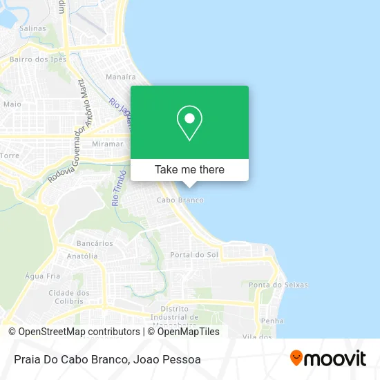 Praia Do Cabo Branco map