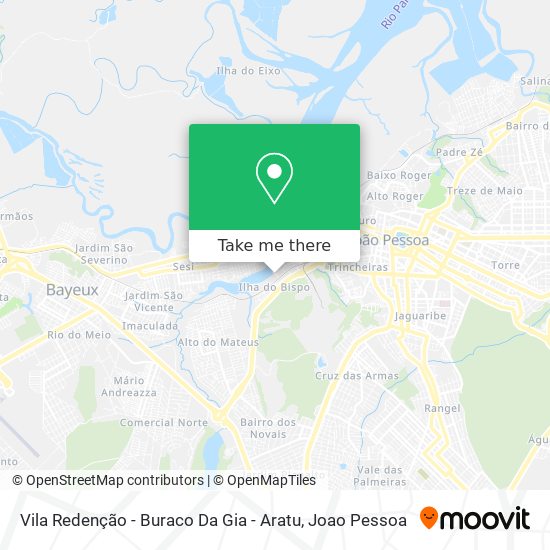 Vila Redenção - Buraco Da Gia - Aratu map