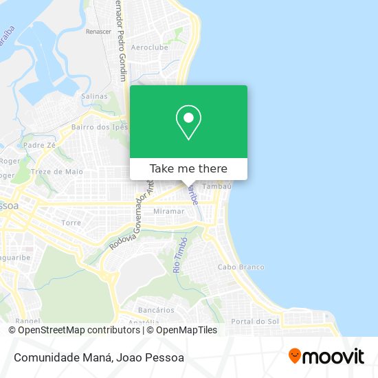 Comunidade Maná map