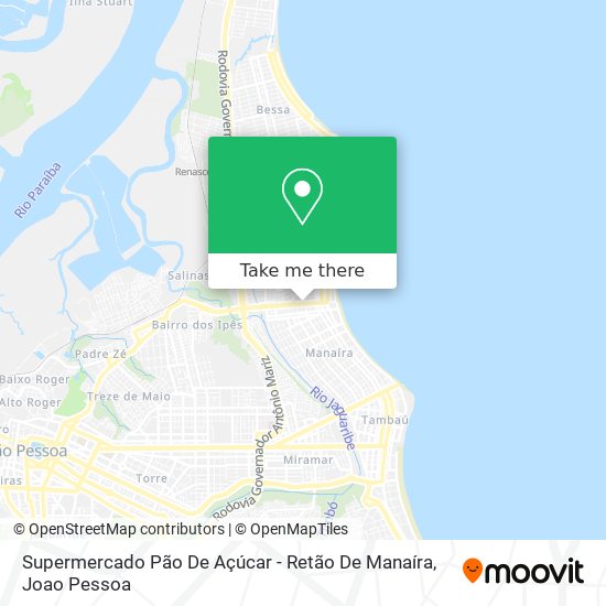 Supermercado Pão De Açúcar - Retão De Manaíra map