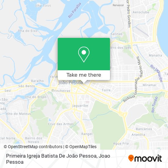 Mapa Primeira Igreja Batista De João Pessoa