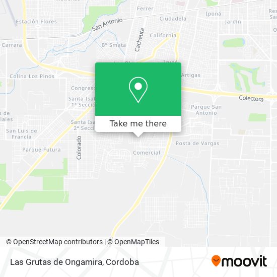 Las Grutas de Ongamira map