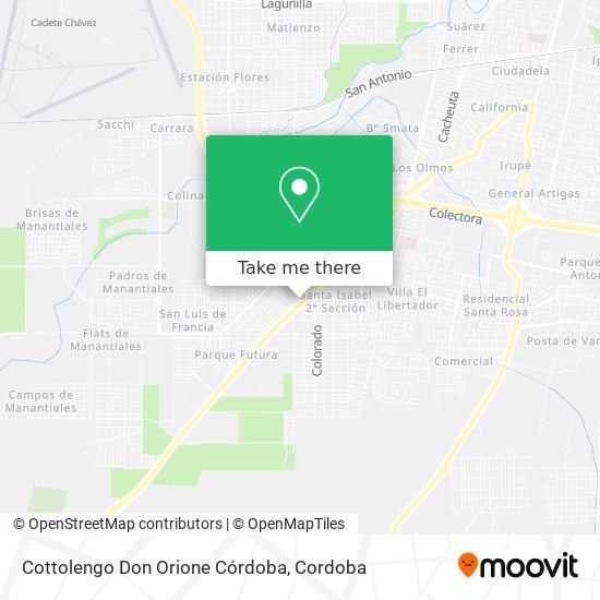 Cottolengo Don Orione Córdoba map