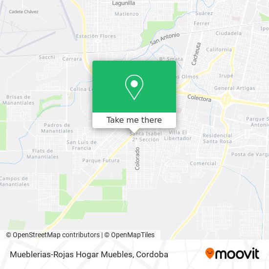 Mapa de Mueblerias-Rojas Hogar Muebles