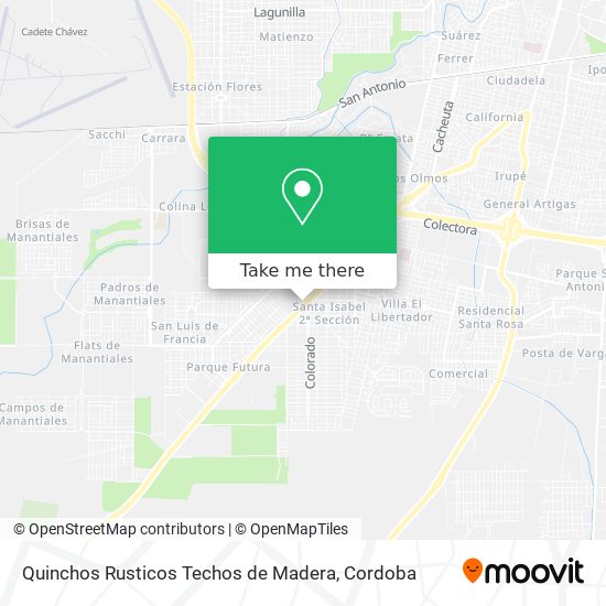 Quinchos Rusticos Techos de Madera map