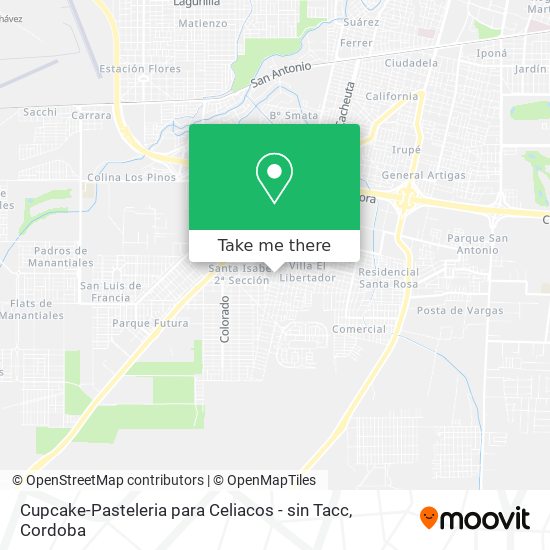 Mapa de Cupcake-Pasteleria para Celiacos - sin Tacc
