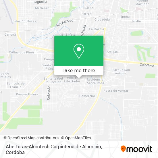 Aberturas-Alumtech Carpintería de Aluminio map