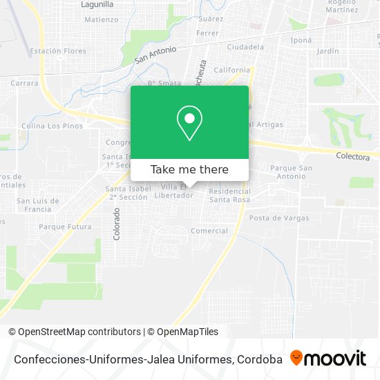 Confecciones-Uniformes-Jalea Uniformes map