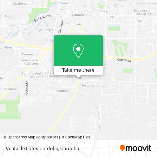 Venta de Lotes Córdoba map