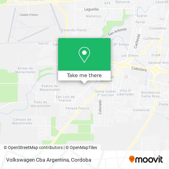 Volkswagen Cba Argentina map