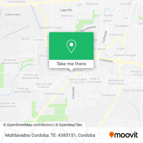 Mapa de Multilavados Cordoba. TE: 4385151