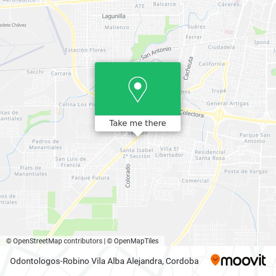 Mapa de Odontologos-Robino Vila Alba Alejandra