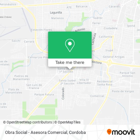 Obra Social - Asesora Comercial map