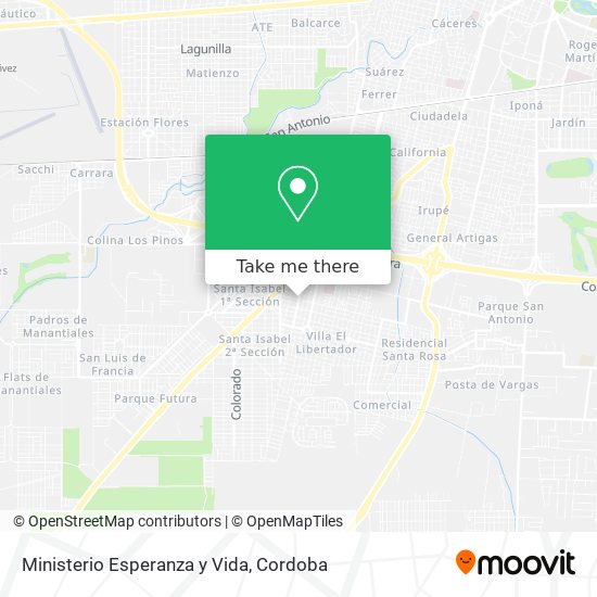 Mapa de Ministerio Esperanza y Vida