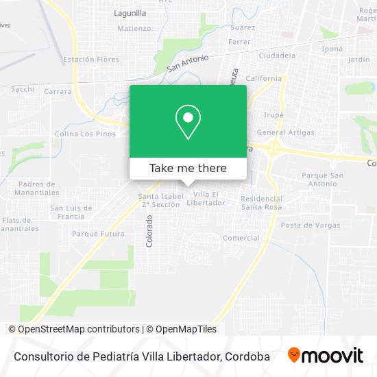 Consultorio de Pediatría Villa Libertador map