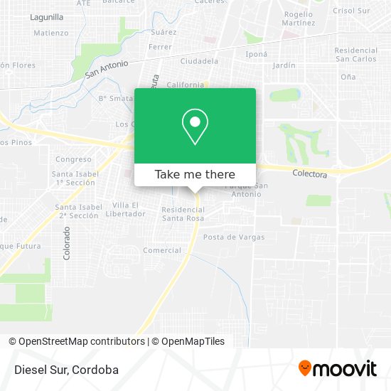 Mapa de Diesel Sur