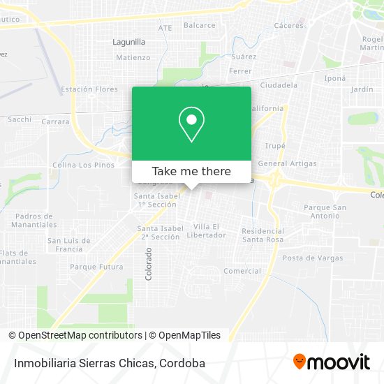 Inmobiliaria Sierras Chicas map