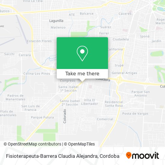 Fisioterapeuta-Barrera Claudia Alejandra map