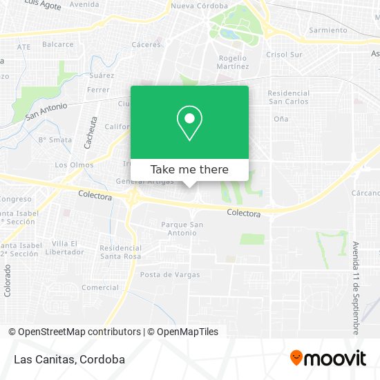 Mapa de Las Canitas