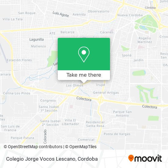 Mapa de Colegio Jorge Vocos Lescano