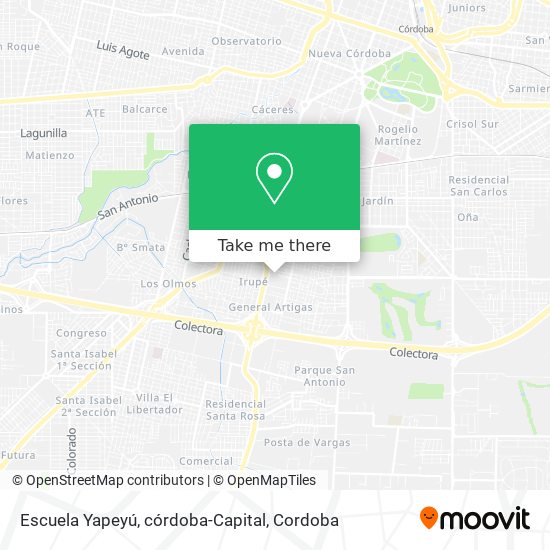 Escuela Yapeyú, córdoba-Capital map