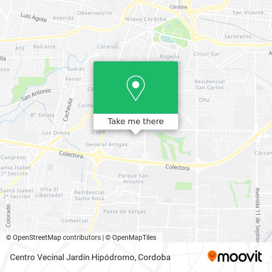 Mapa de Centro Vecinal Jardín Hipódromo