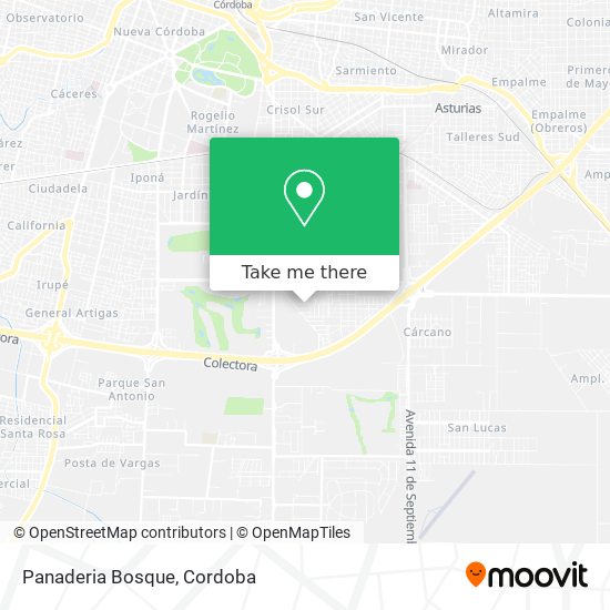 Panaderia Bosque map