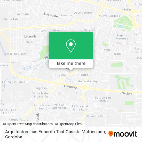 Arquitectos-Luis Eduardo Tust Gasista Matriculado map
