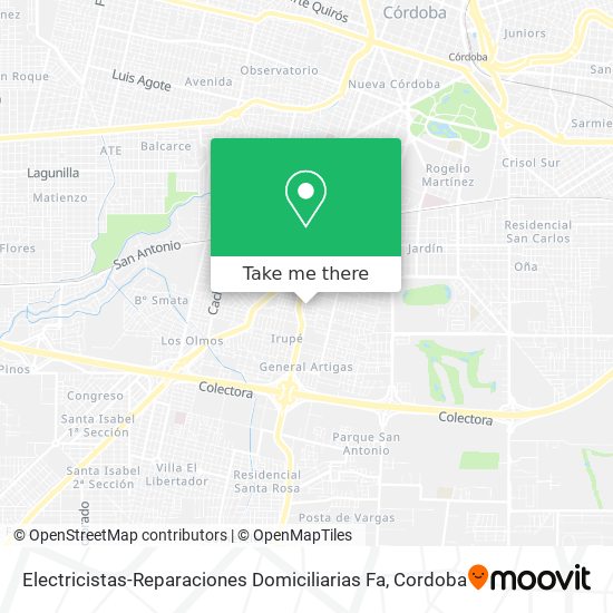 Electricistas-Reparaciones Domiciliarias Fa map