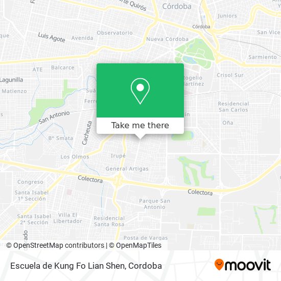 Escuela de Kung Fo Lian Shen map
