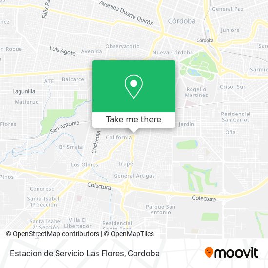 Estacion de Servicio Las Flores map