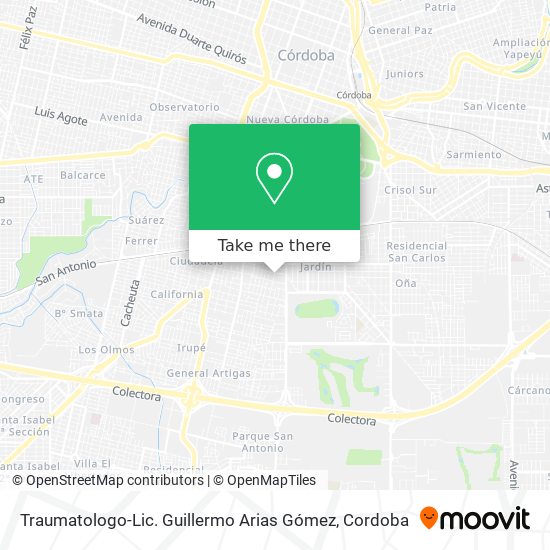 Traumatologo-Lic. Guillermo Arias Gómez map