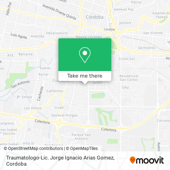Traumatologo-Lic. Jorge Ignacio Arias Gomez map