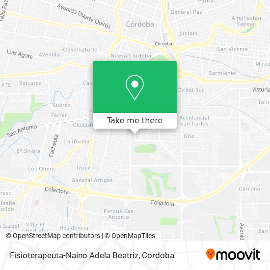 Mapa de Fisioterapeuta-Naino Adela Beatriz