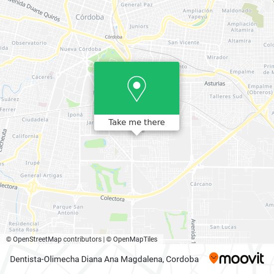 Dentista-Olimecha Diana Ana Magdalena map