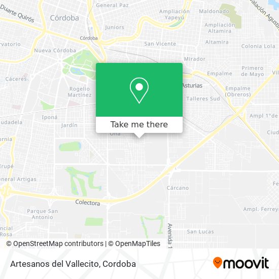 Artesanos del Vallecito map