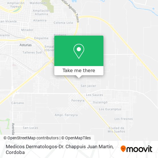 Medicos Dermatologos-Dr. Chappuis Juan Martin map