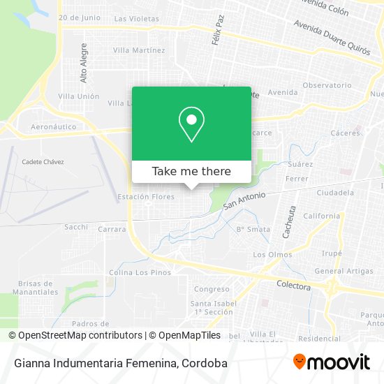 Gianna Indumentaria Femenina map
