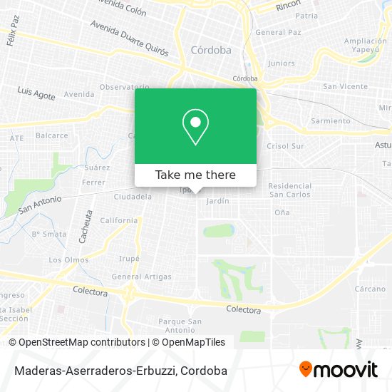 Maderas-Aserraderos-Erbuzzi map