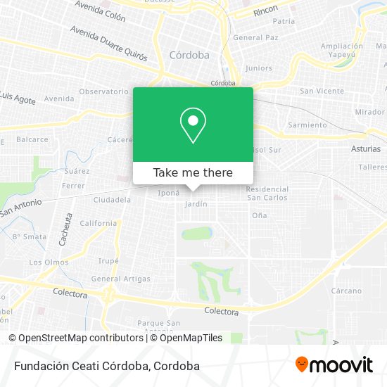 Fundación Ceati Córdoba map