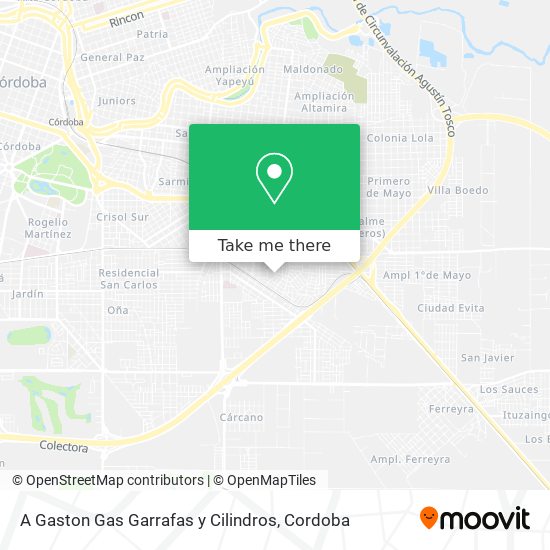 A Gaston Gas Garrafas y Cilindros map