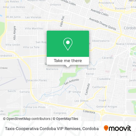 Mapa de Taxis-Cooperativa Cordoba VIP Remises