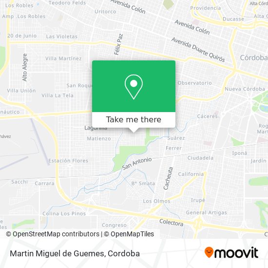 Martin Miguel de Guemes map