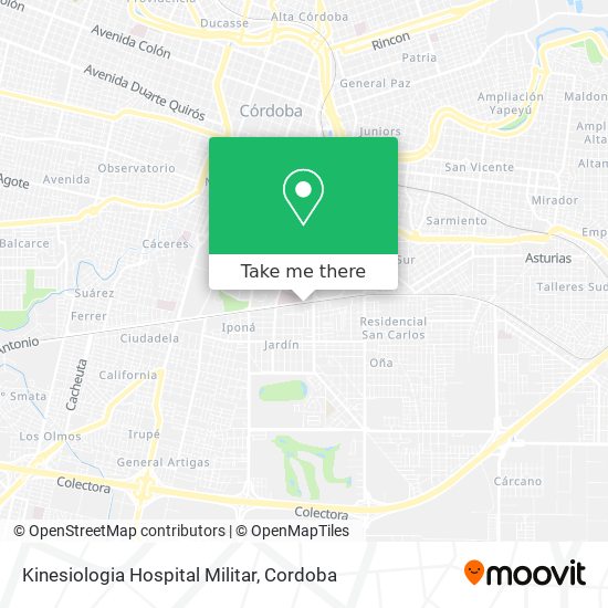 Mapa de Kinesiologia Hospital Militar