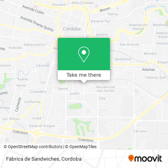 Fábrica de Sandwiches map