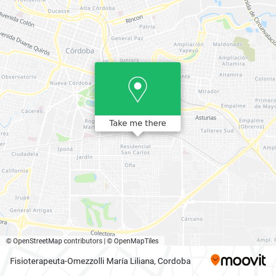 Fisioterapeuta-Omezzolli María Liliana map