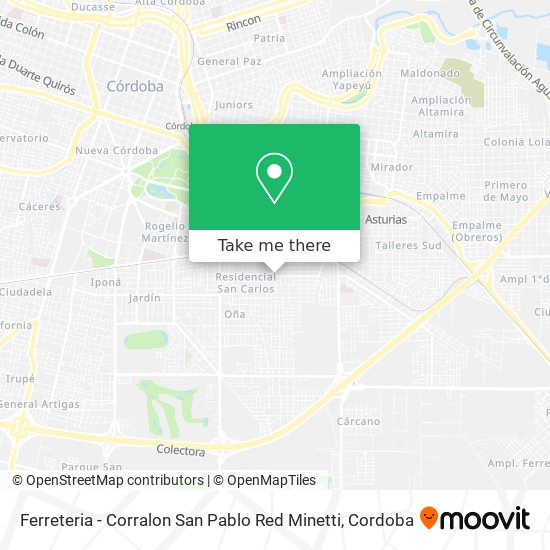 Ferreteria - Corralon San Pablo Red Minetti map